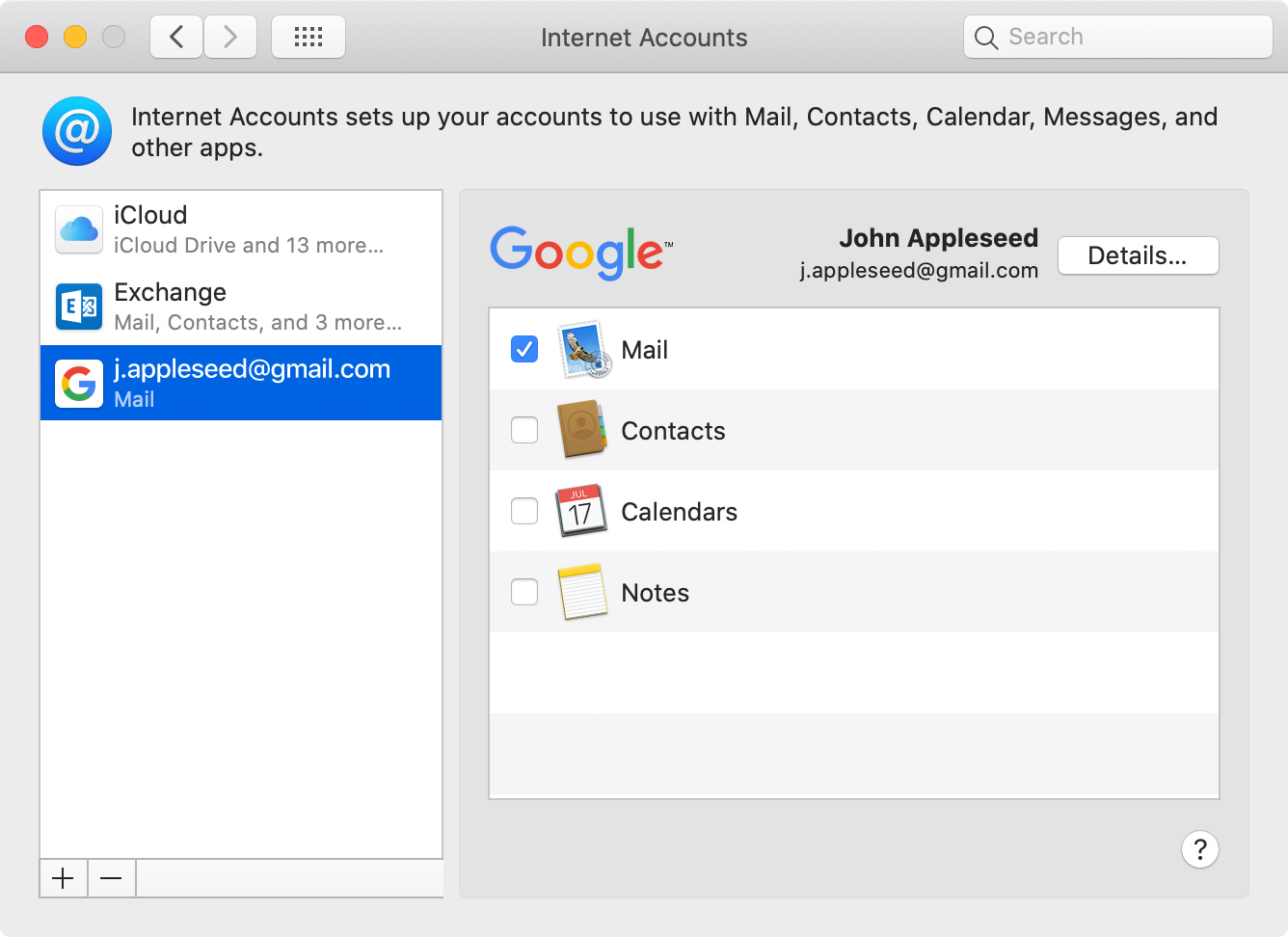 find a contact page for email on mac